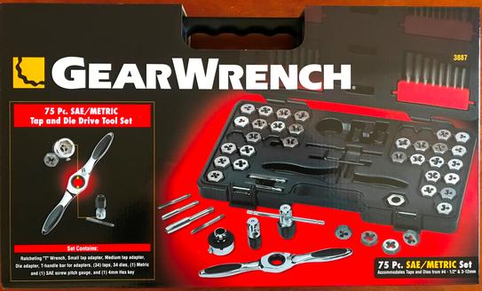 GEARWRENCH Metric Small & Medium Ratcheting Tap & Die Set (42