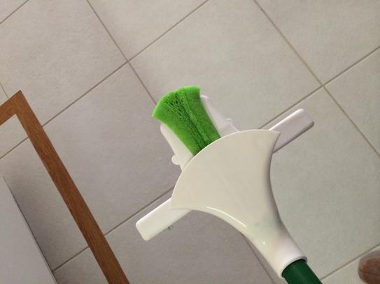 Libman 11.25 in. Big Gator Sponge Flat Mop with Scrub Brush 3960