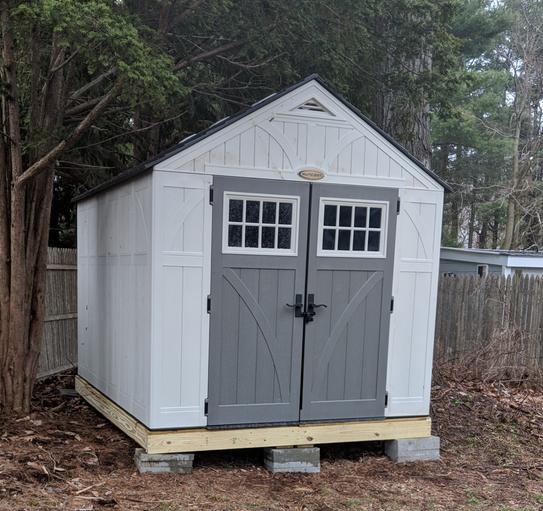 Suncast Tremont 8 ft. 4-1/2 in. x 10 ft. 2-1/4 in. Resin Storage Shed ...