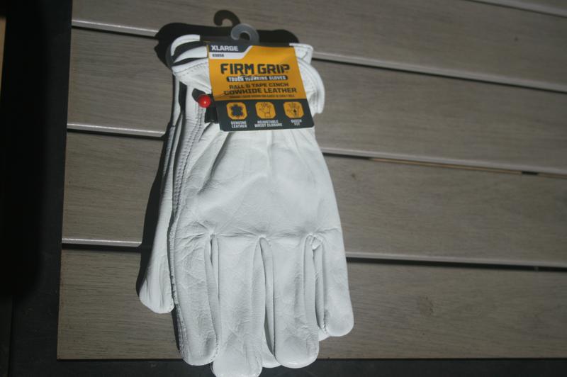 FIRM GRIP X-Large Cowhide Leather Work Gloves 63858-06 - The Home