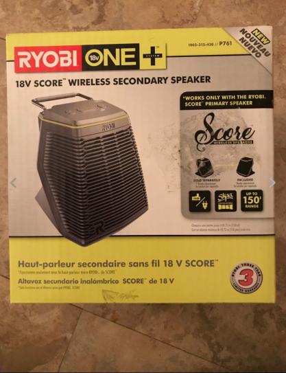 ryobi 18v score wireless speaker set