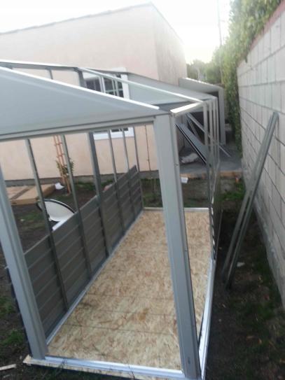 Arrow Yard Saver 4 ft. W x 10 ft. D White Galvanized Metal 