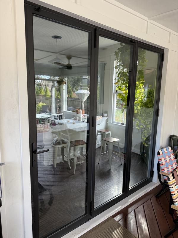 ATVIO 120 in. x 96 in. Matte Black 1 Left 3 Right Out-Swing