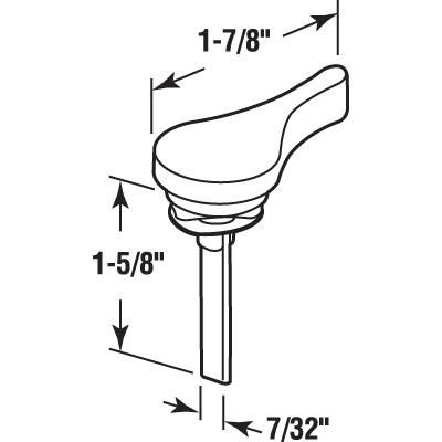 Prime-Line C 1288 White Sliding Patio Door Handle Set - 10 Inch Pull, Non-Keyed, Reversible