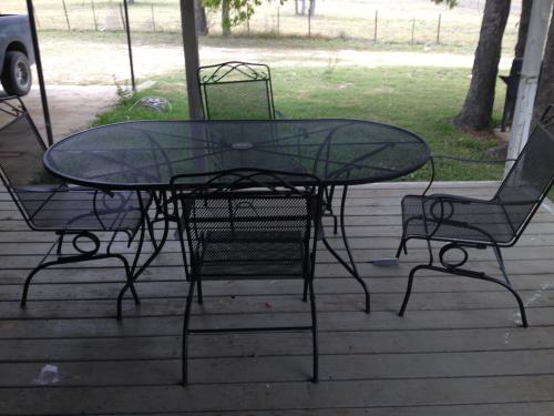 Black Wrought Iron 7 Piece Action Patio Dining Set Discontinued