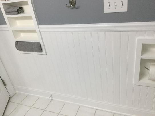 Wainscoting Panels Set White Vinyl Reversible Interior Exterior Wall Covering 