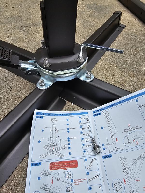 Pellebant Double Top 9 ft. x 11.5 ft. Outdoor Aluminum Cantilever