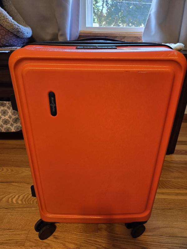 TRAVELARIM 4-Piece Orange Nested Hard Luggage Set Expandable