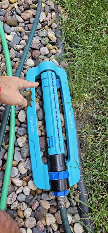 AQUA JOE Turbo Oscillation 3 Way Sprinkler with Range, Width, Flow