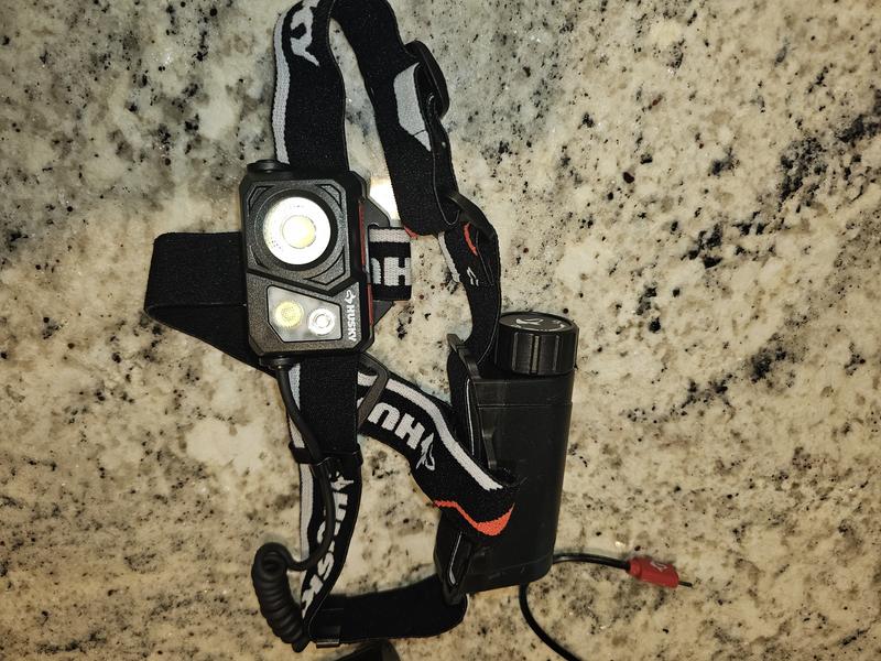 Husky 450 Lumens Dual Power LED Rechargeable Slim Band Headlamp