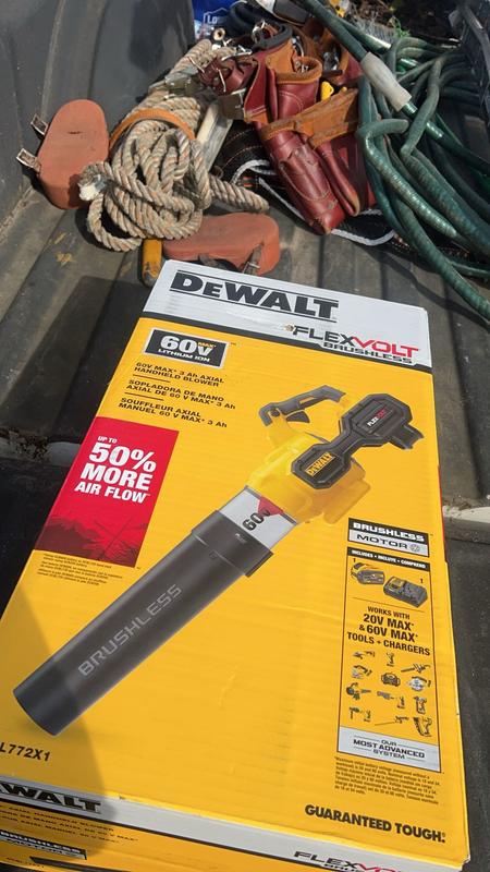 DEWALT Flexvolt DCBL772X1 Laubbläser 60V - Bürstenlos, 125 Mph, 600 CFM, Mit Akku & Ladegerät