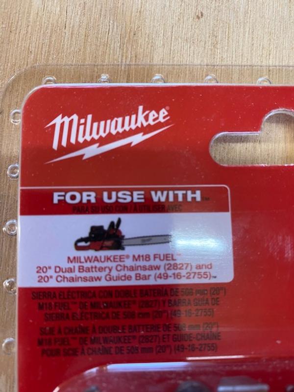 Milwaukee 8 in. Pruning Saw Chain with 33-Drive Links 49-16-2750