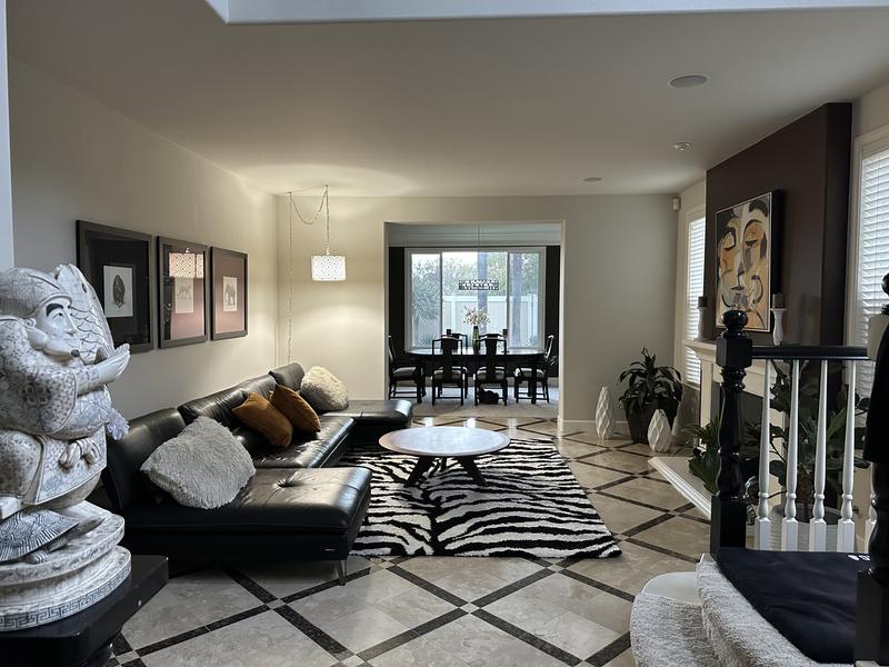 SAFAVIEH Florida Shag Ivory/Black 5 ft. x 8 ft. Animal Print Area