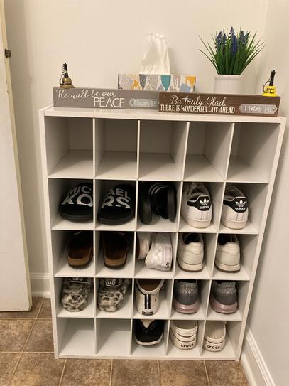 Stackable Shoe Closet Organizer White Cube Shoe Organizer Reviews