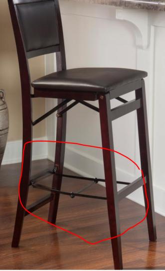 Linon keira pad back folding stool cheap