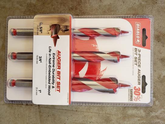 Diablo DAG1010 1/4" X 7-1/2" Auger Bit For Wood & Nail-Embedded Wood