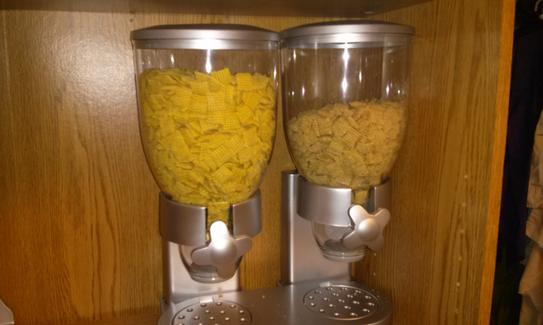 Honey-Can-Do Double White Cereal Dispenser with Portion Control KCH-06123 -  The Home Depot