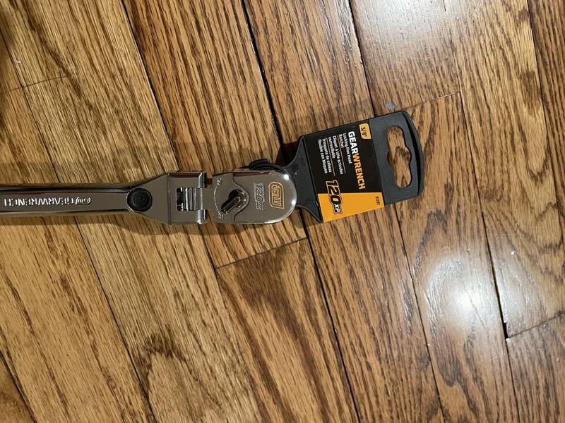 GEARWRENCH 1/4" Drive 120XP Locking Flex Head Ratchet – 3° Swing Arc, Cushion Grip, 9 Positions, 81055