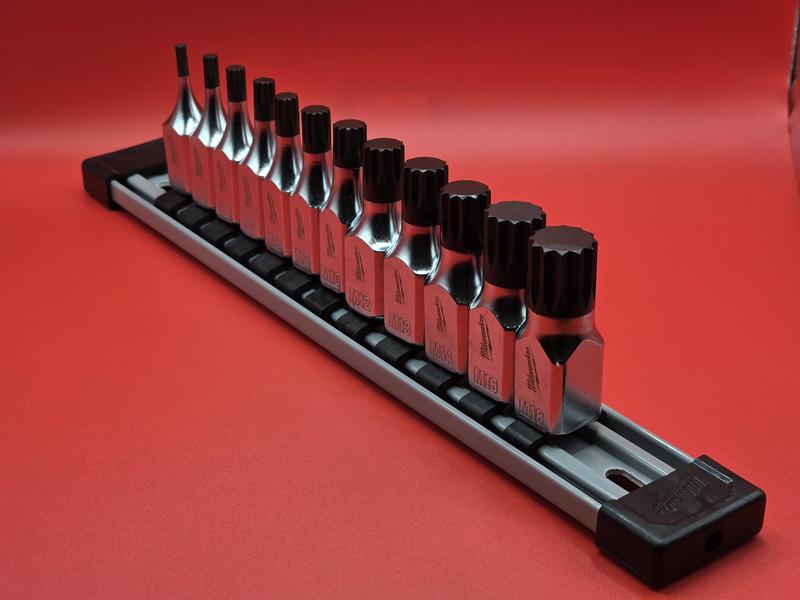 Milwaukee 1/4 in. Drive SAE Low-Profile Hex Bit Socket Set (12
