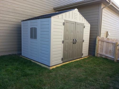 us leisure 10 ft. x 8 ft. keter stronghold resin storage