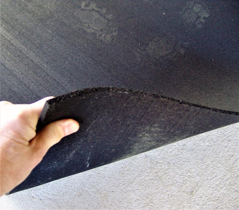 Rubber-Cal Elephant Bark Rubber Flooring Roll – 3/8” X 4 Ft X 8 Ft, Blue Steel Recycled Mat For Gym, Garage, Basement, Outdoor