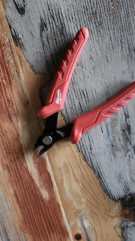 Milwaukee 4.75 in. Mini Flush Cutting Pliers and 4-Piece Hook and Pick Set (5-Piece)