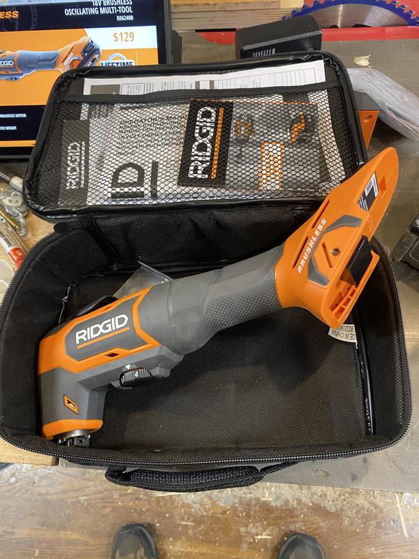 RIDGID 18V Brushless Cordless Oscillating Multi-Tool Kit with 2.0