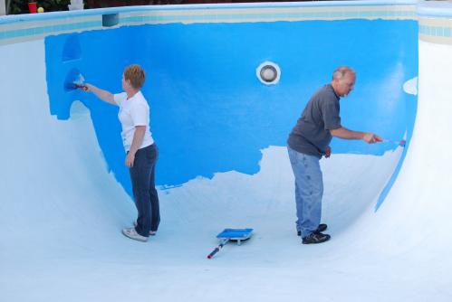ocean blue pool paint