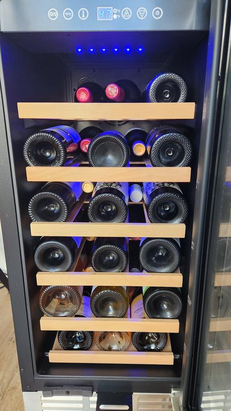 SIMZLIFE 15 in. Single Zone 28-Bottle Built-in/ Freestanding Wine