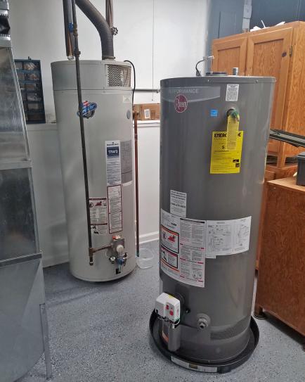 Rheem Performance 50 Gal. Tall 6 Year 42,000 BTU Natural Gas Power Vent ...