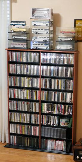 Prepac Cherry and Black 2-Column Tall Storage Cabinet CD Rack, CD ...