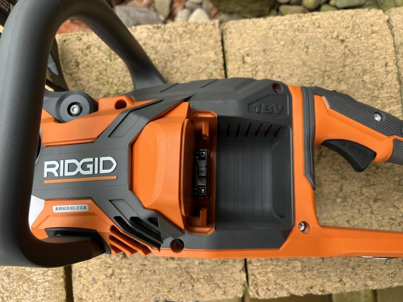 RIDGID 18V Brushless 12 in. Electric Battery Chainsaw (Tool Only) R01101B -  The Home Depot