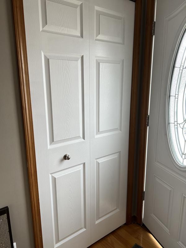 JELD-WEN 36 in. x 80 in. 6 Panel Colonist White Painted Textured