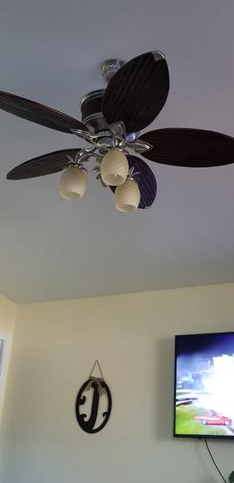 Hampton Bay Colonial Bamboo 52 In Indoor Pewter Ceiling Fan With