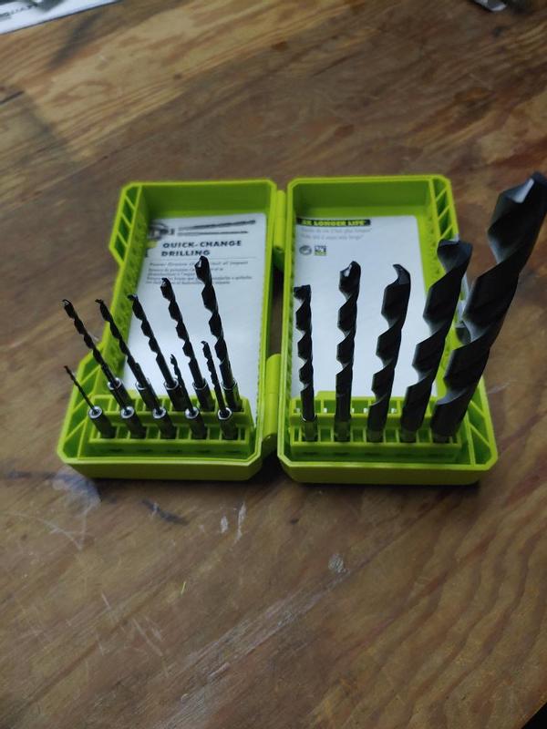 びびっと RYOBI Black Oxide Hex Shank Twist Drill Bit Set (25-Piece) A972502