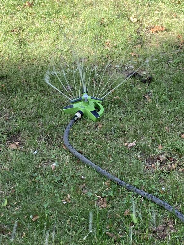 AMES Adjustable Pulsating Spike Sprinkler for Lawn, Garden or Yard, 360  Degree Rotation Up to 34 Feet, Arc and Distance Control, Easy Hose  Connection - Yahoo Shopping