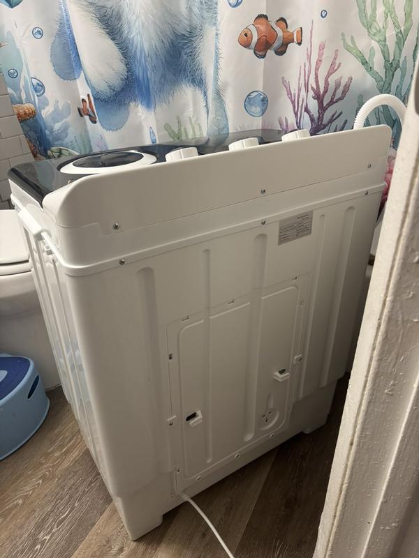 Elexnux 3 cu. ft. Compact Top Load Twin Tub Washer with