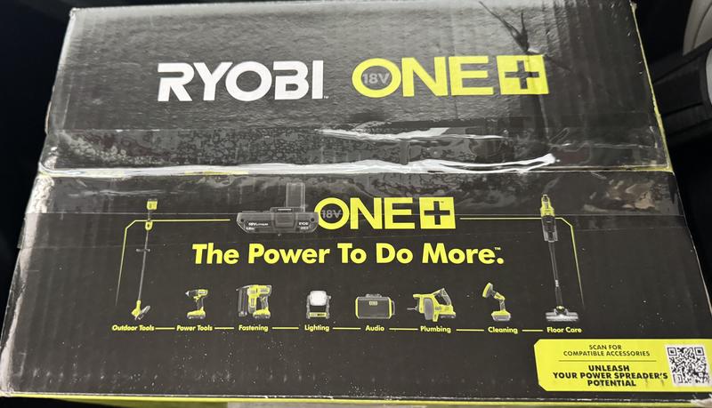RYOBI ONE+ 18V Power Spreader with 2 Ah Battery & Charger P2420