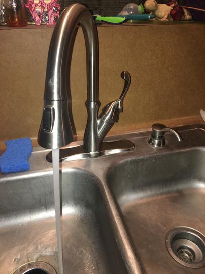 Delta Arabella Single Handle Pull Down Sprayer Kitchen Faucet With
