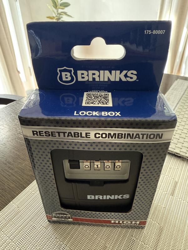 Brinks Lock Box, Wall Mount with Resettable 4-Digit Combination