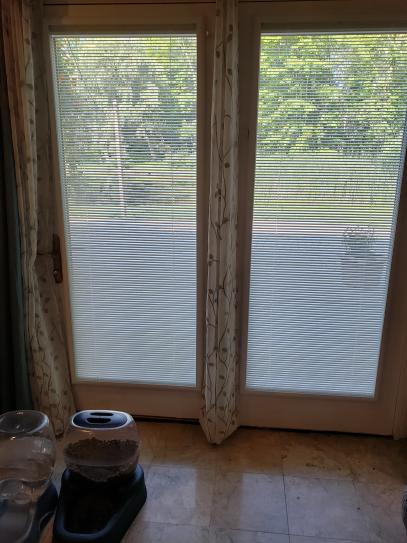 Odl White Cordless Add On Enclosed Aluminum Blinds With 1 2 In