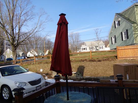 curved cantilever patio umbrella Adjustable Curved Cantilever Outdoor Umbrella 10x13 ft by Freeport Park