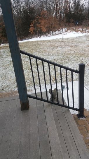 Weatherables 3 in. x 3 in. x 3-2/3 ft. Textured Black Aluminum Post Kit