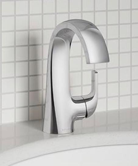 Kohler Cursiva Single Hole Single Handle Bathroom Faucet In Vibrant Brushed Nickel K R30577 4d 0460