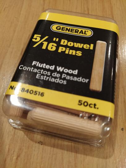 General Tools 1.5 in. x 5/16 in. Wooden Round Fluted Dowel Pins (50-Pack)  840516 - The Home Depot