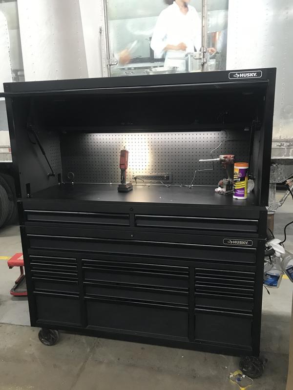 Husky Tool Storage 61 in. W x 23 in. D Heavy Duty Top Tool Chest with Riser