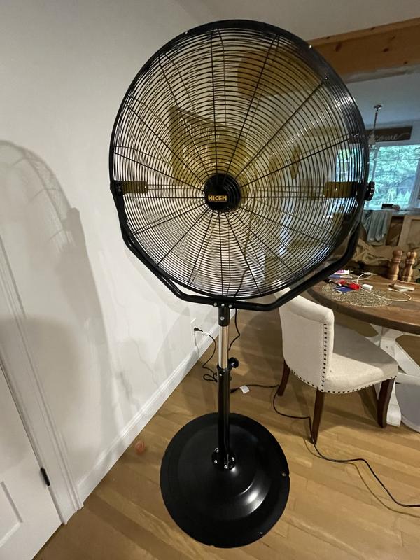 Deeshe 7600 CFM 30 in. High Velocity Tilted Pedestal Fan in yellow