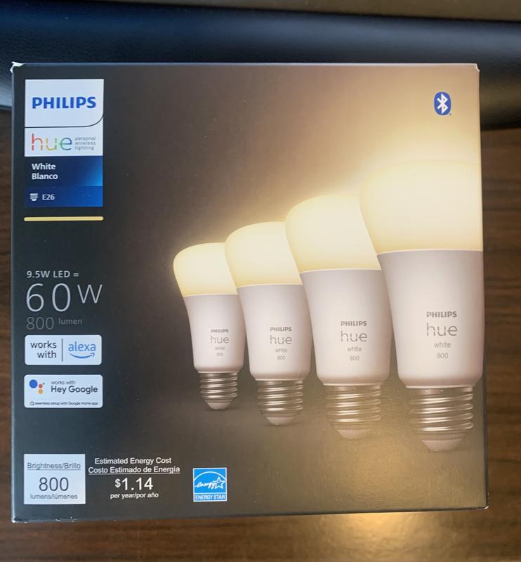 Philips Hue 60-Watt Equivalent Soft White A19 Dimmable LED Smart