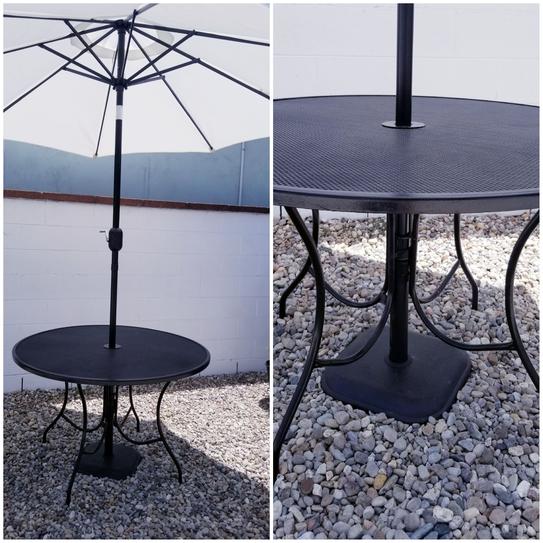 keter umbrella base table