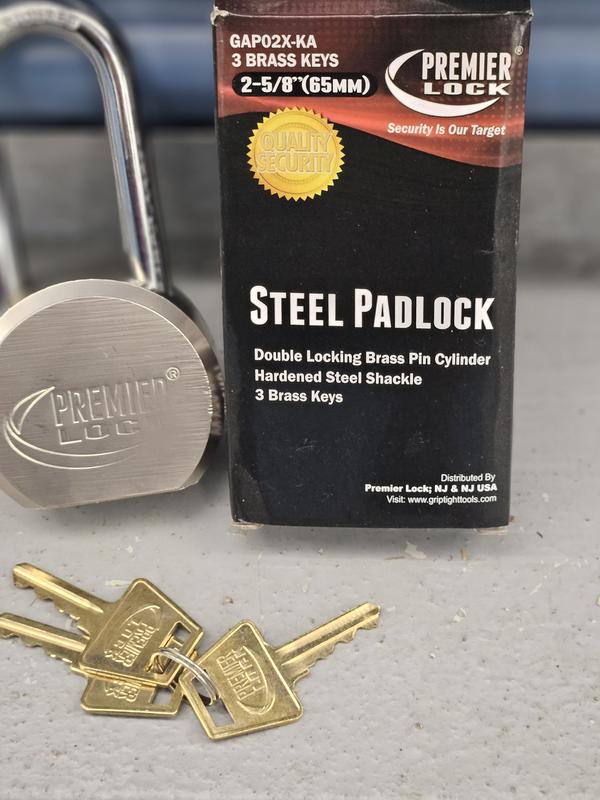 Premier Lock 2-5/8 in. Premier Solid Steel Commercial Gate Premier Lock 2-5/8 in. Premier Solid Steel Commercial Gate